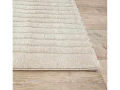 Alfombra Elisa Diseño Geométrico, Beige, 80 x 150 cm