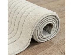 Alfombra Elisa Diseño Geométrico, Crema, 80 x 150 cm