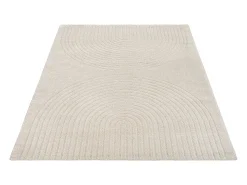 Alfombra Elisa Diseño Geométrico, Beige, 120 x 160 cm