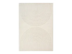 Alfombra Elisa Diseño Geométrico, Crema, 120 x 160 cm