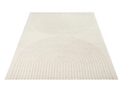 Alfombra Elisa Diseño Geométrico, Crema, 200 x 280 cm