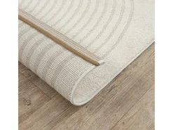 Alfombra Elisa Diseño Geométrico, Crema, 200 x 280 cm