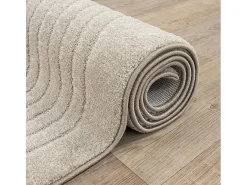 Alfombra Elisa Diseño Geométrico, Beige, 140 x 200 cm