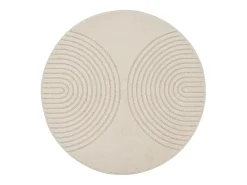 Alfombra Elisa Diseño Geométrico, Beige, 140 x 200 cm