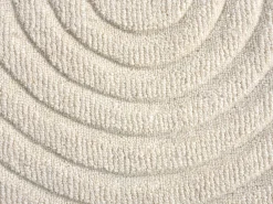 Alfombra en relieve 100% lana tufted a mano motivo abstracto, 200 x 290 cm, Marfil, LISANDRA