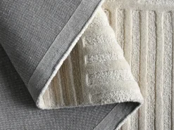 Alfombra en relieve con motivos de arcos 100% lana - 200 x 290 cm - 2200g/m2 - Marfil - ASSINIE