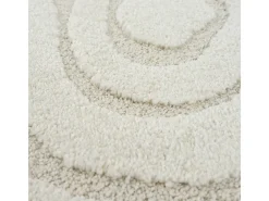 Alfombra Everest 3D moderna - Crema - 200 cm Redonda