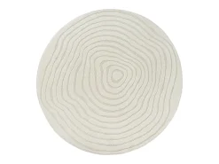 Alfombra Everest 3D moderna - Crema - 200 cm Redonda