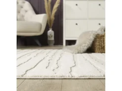 Alfombra Everest diseño moderno - Crema - 80 x 150 cm