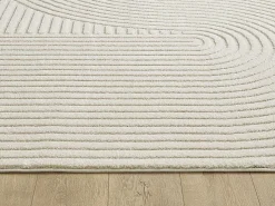 Alfombra Everest Modern 3D alto-bajo - Crema - 80 x 300 cm