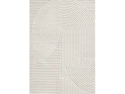 Alfombra Everest Modern 3D alto-bajo - Crema - 80 x 300 cm