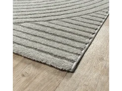 Alfombra Everest Modern 3D alto-bajo - Gris - 80 x 150 cm