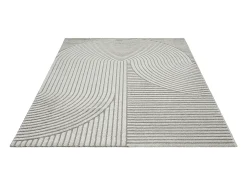 Alfombra Everest Modern 3D alto-bajo - Gris - 80 x 150 cm