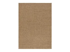 Alfombra exterior - geométrico efecto yute - natural - 200 x 290 cm - ACRA