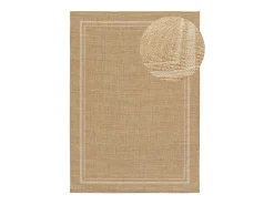 Alfombra exterior - geométrico aspecto yute - beige - 120 x 170 cm - GUINEA
