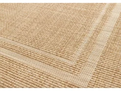 Alfombra exterior - geométrico aspecto yute - beige - 120 x 170 cm - GUINEA