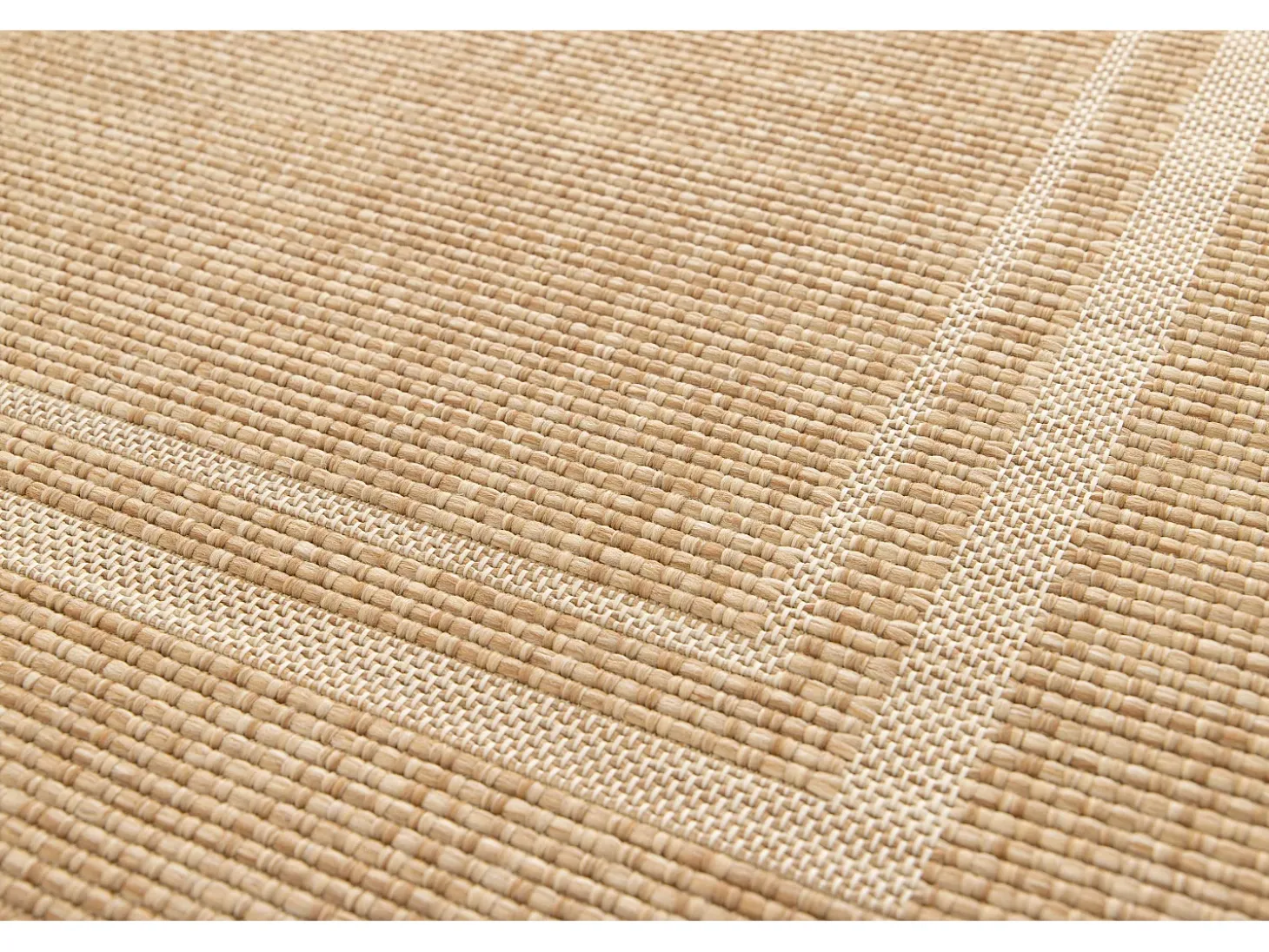Alfombra exterior - geométrico aspecto yute - beige - 120 x 170 cm - GUINEA