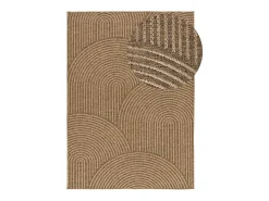 Alfombra exterior - geométrico efecto yute - natural - 80 x 150 cm - ACRA