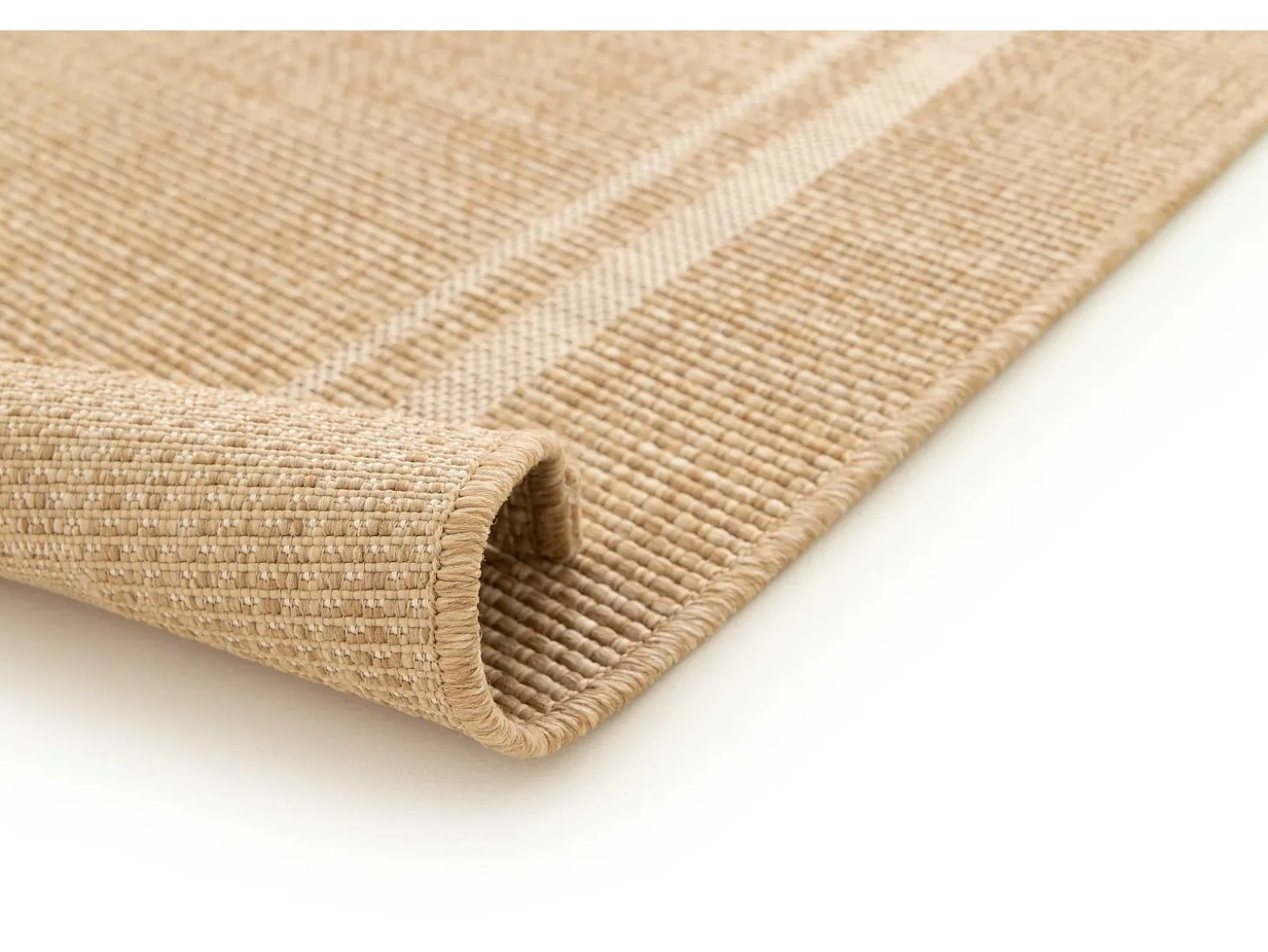 Alfombra exterior - geométrico aspecto yute - beige - 160 x 230 cm - GUINEA
