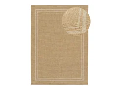 Alfombra exterior - geométrico aspecto yute - beige - 160 x 230 cm - GUINEA