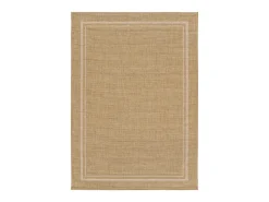 Alfombra exterior - geométrico aspecto yute - beige - 160 x 230 cm - GUINEA