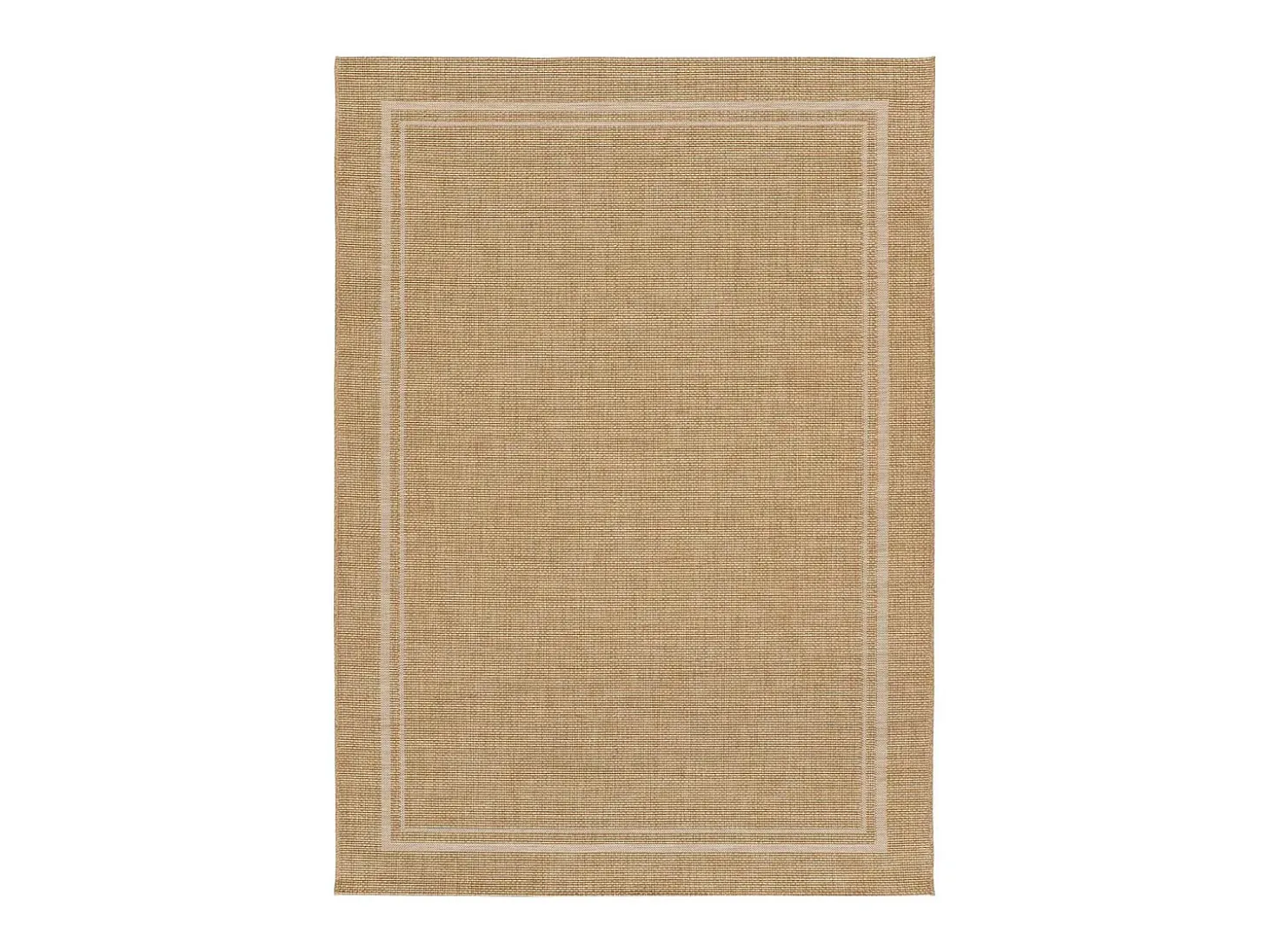 Alfombra exterior - geométrico aspecto yute - beige - 160 x 230 cm - GUINEA