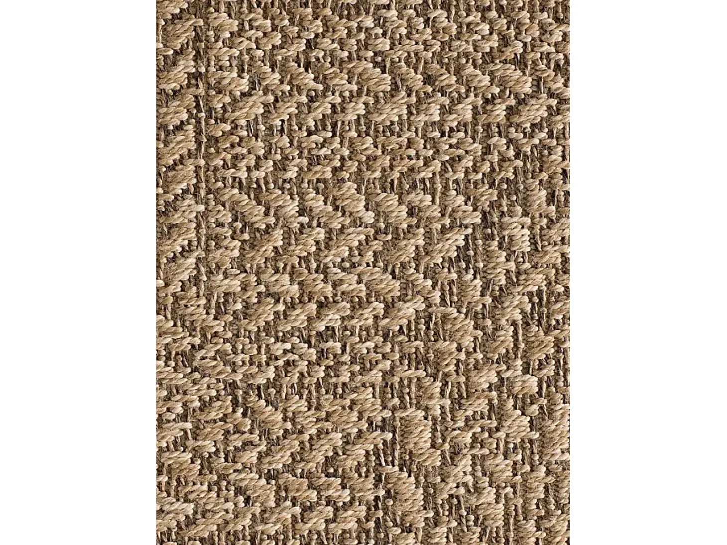 Alfombra exterior - geométrico efecto yute - natural - 80 x 150 cm - ACRA