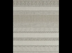 Alfombra Exterior Interior diseño moderno - Beige - 120 x 120 cm - CALGARY