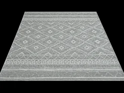 Alfombra Exterior Interior diseño moderno - Gris - 67 x 180 cm - CALGARY