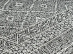 Alfombra Exterior Interior diseño moderno - Gris - 200 x 280 cm - CALGARY