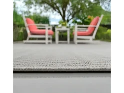 Alfombra Exterior Interior diseño moderno - Beige Amarillo - 80 x 150 cm - CALGARY