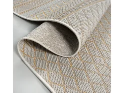 Alfombra Exterior Interior diseño moderno - Beige Amarillo - 160 x 220 cm - CALGARY