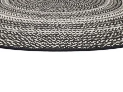 Alfombra exterior redonda - intérieur-extérieur - negro - diam.120 cm - SILVANA