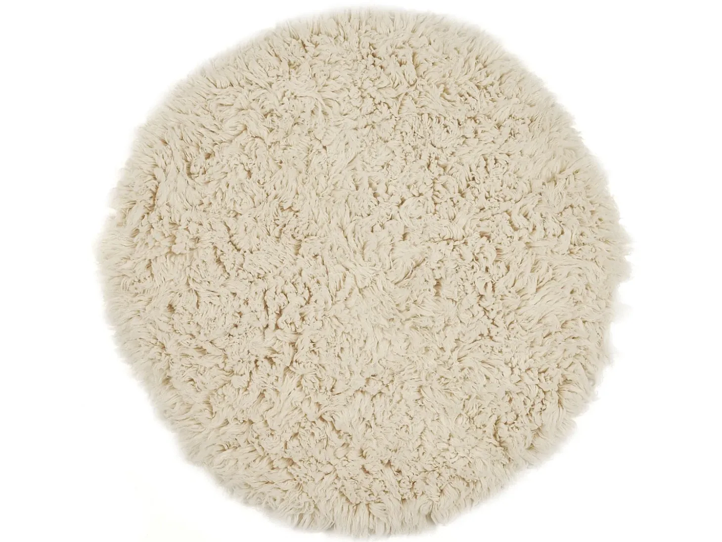 Alfombra Flokati de Grecia diámetro 120 cm Naturaleza Flokos 2450
