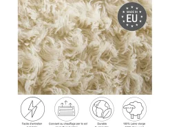Alfombra Flokati de Grecia 60x90 cm Naturaleza Flokos 1250