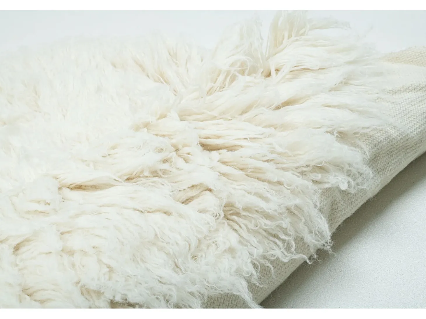 Alfombra Flokati de Grecia diámetro 100 cm Naturaleza Flokos XXL