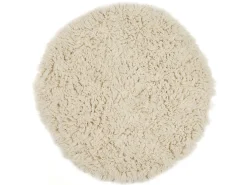 Alfombra Flokati de Grecia diámetro 100 cm Naturaleza Flokos 2450