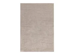 Alfombra geométrica - 160x230cm - beige - Valley Route