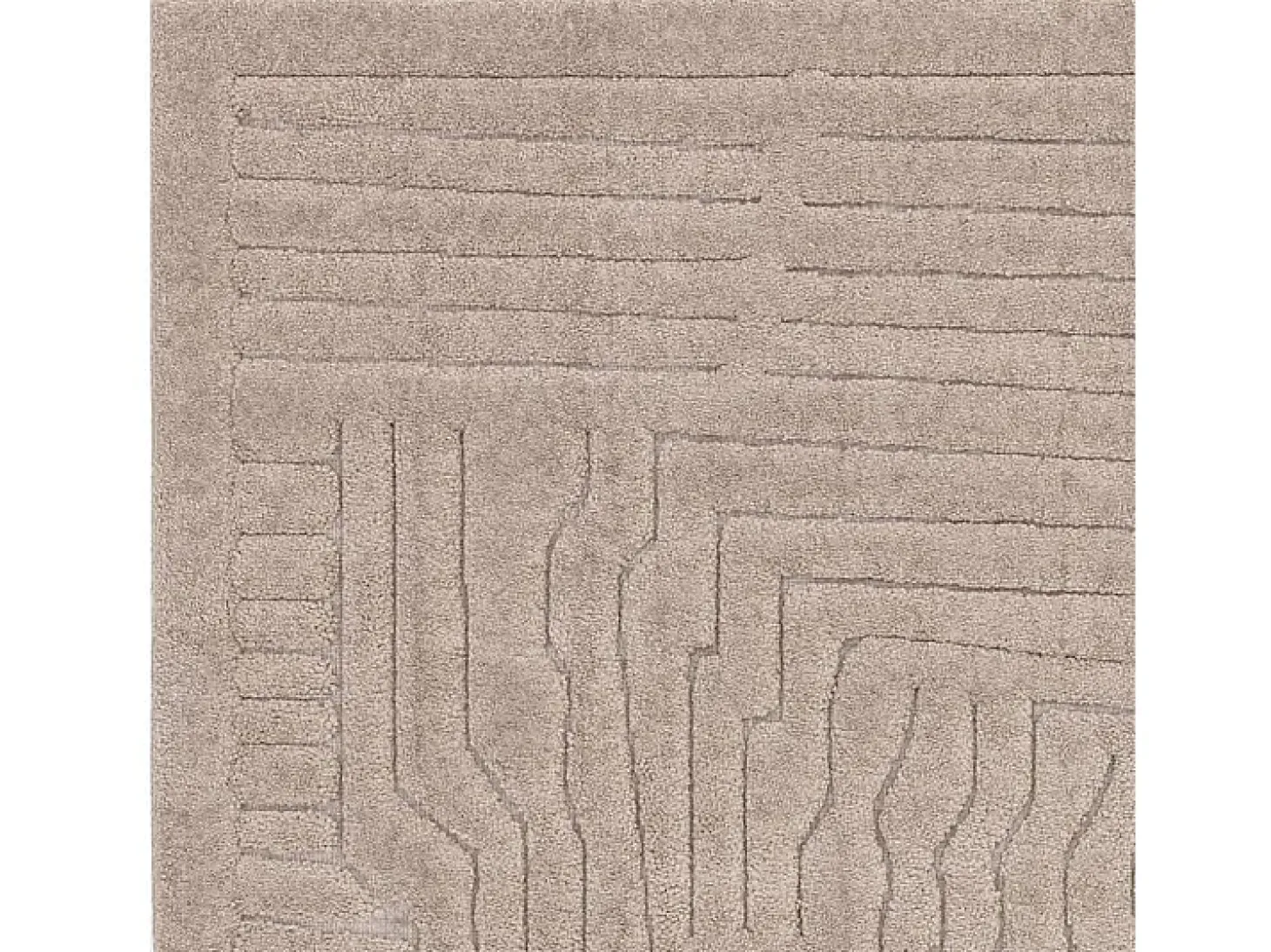 Alfombra geométrica - 120x170cm - beige - Valley Route