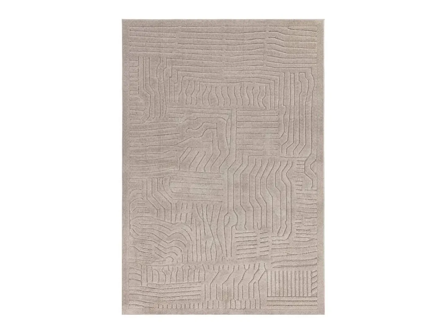 Alfombra geométrica - 200x290cm - beige - Valley Route