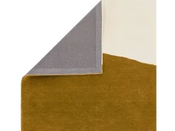Alfombra geométrica de lana, viscosa y nylon - 160x230cm - negro, crema, ocre - Matrix Signature