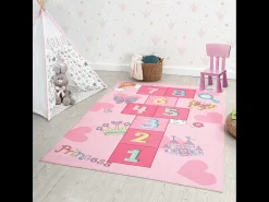 Alfombra Happy Life Juego Princesa - Rosa - 200x290 cm