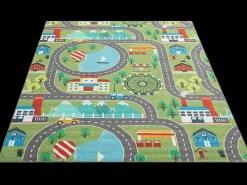 Alfombra Happy Life Juego - Verde - 100x200 cm