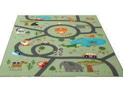 Alfombra Happy Life Juego Safari - Verde - 100x200 cm