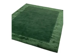 Alfombra hecha a mano Alfombra hecha a mano de lana y viscosa - 120x170cm - Verde - Ascot