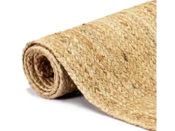 Alfombra hecha a mano de yute natural 160x230 cm