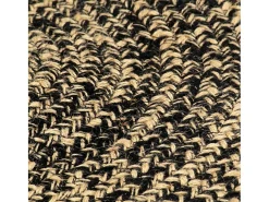 Alfombra hecha a mano de yute marrón y negro 240 cm