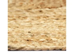 Alfombra hecha a mano de yute natural 80x160 cm