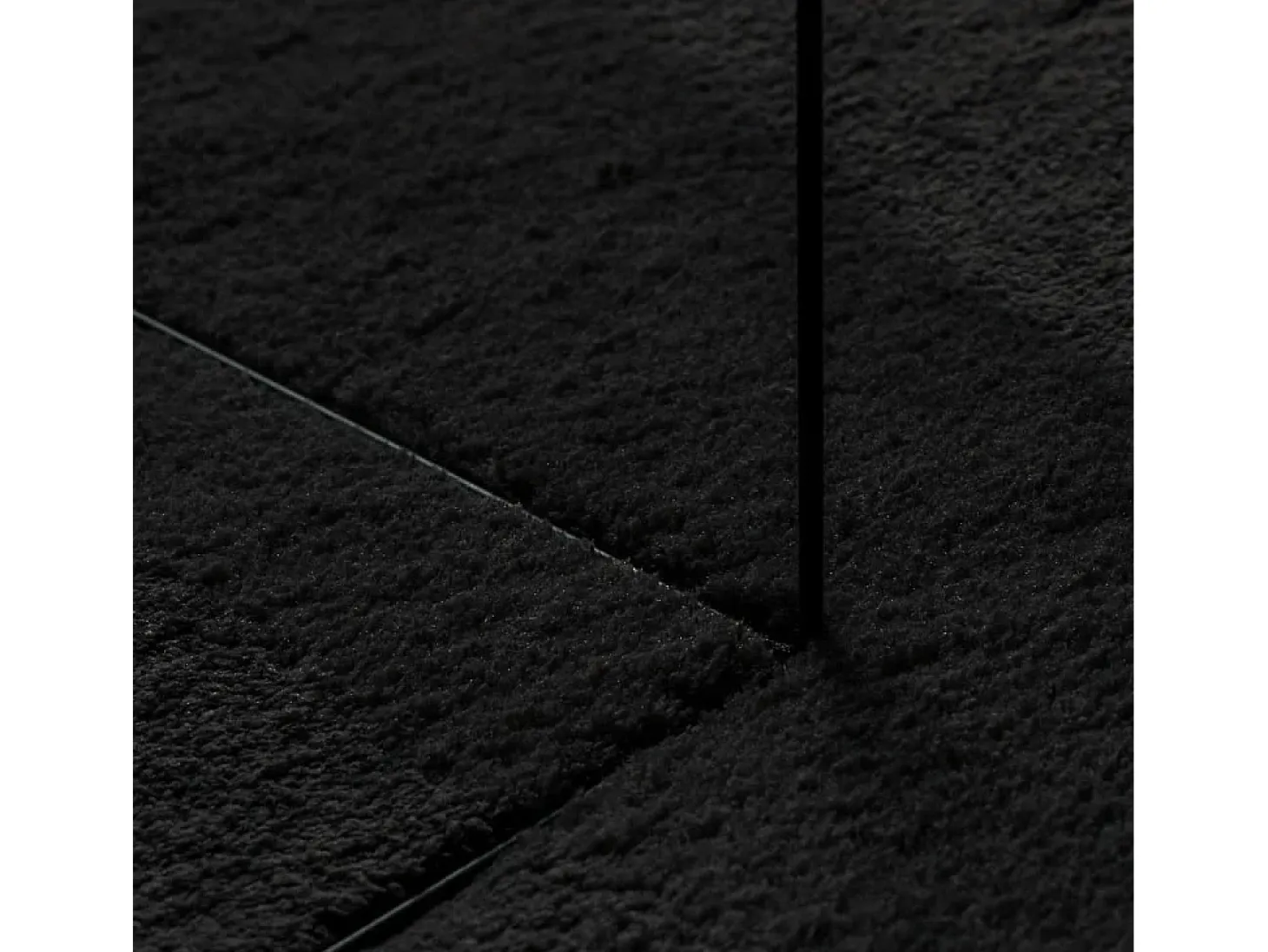 Alfombra HUARTE de pelo corto suave y lavable negra 80x250 cm