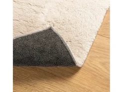 Alfombra HUARTE de pelo corto suave y lavable beige 200x200 cm